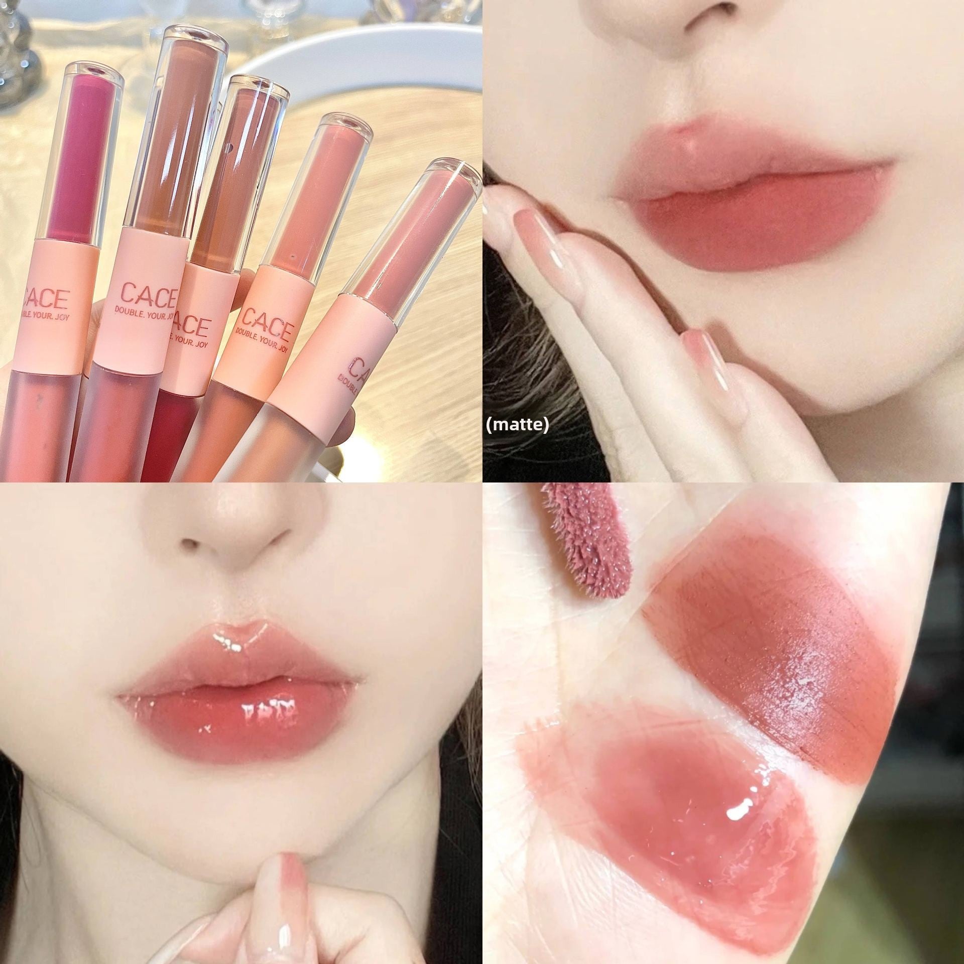 Fun Double-Ended Lip Glaze 6 Colors Matte Glaze Lip Gloss