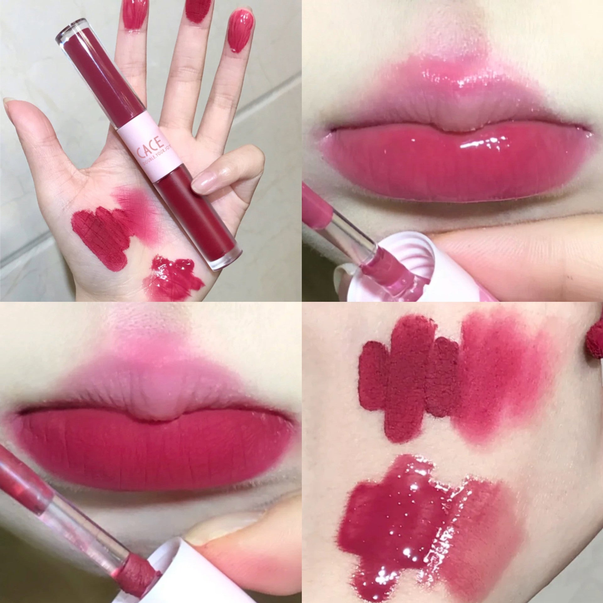 Fun Double-Ended Lip Glaze 6 Colors Matte Glaze Lip Gloss