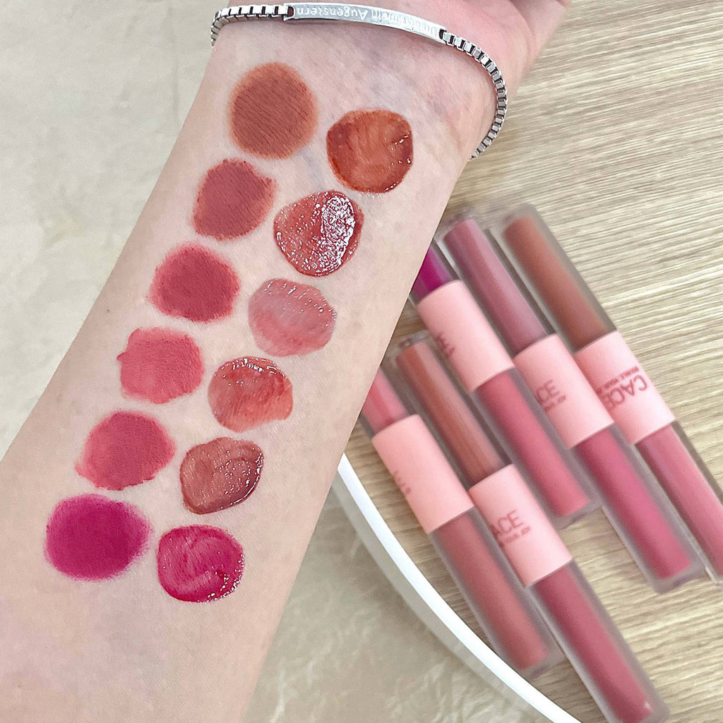 Fun Double-Ended Lip Glaze 6 Colors Matte Glaze Lip Gloss