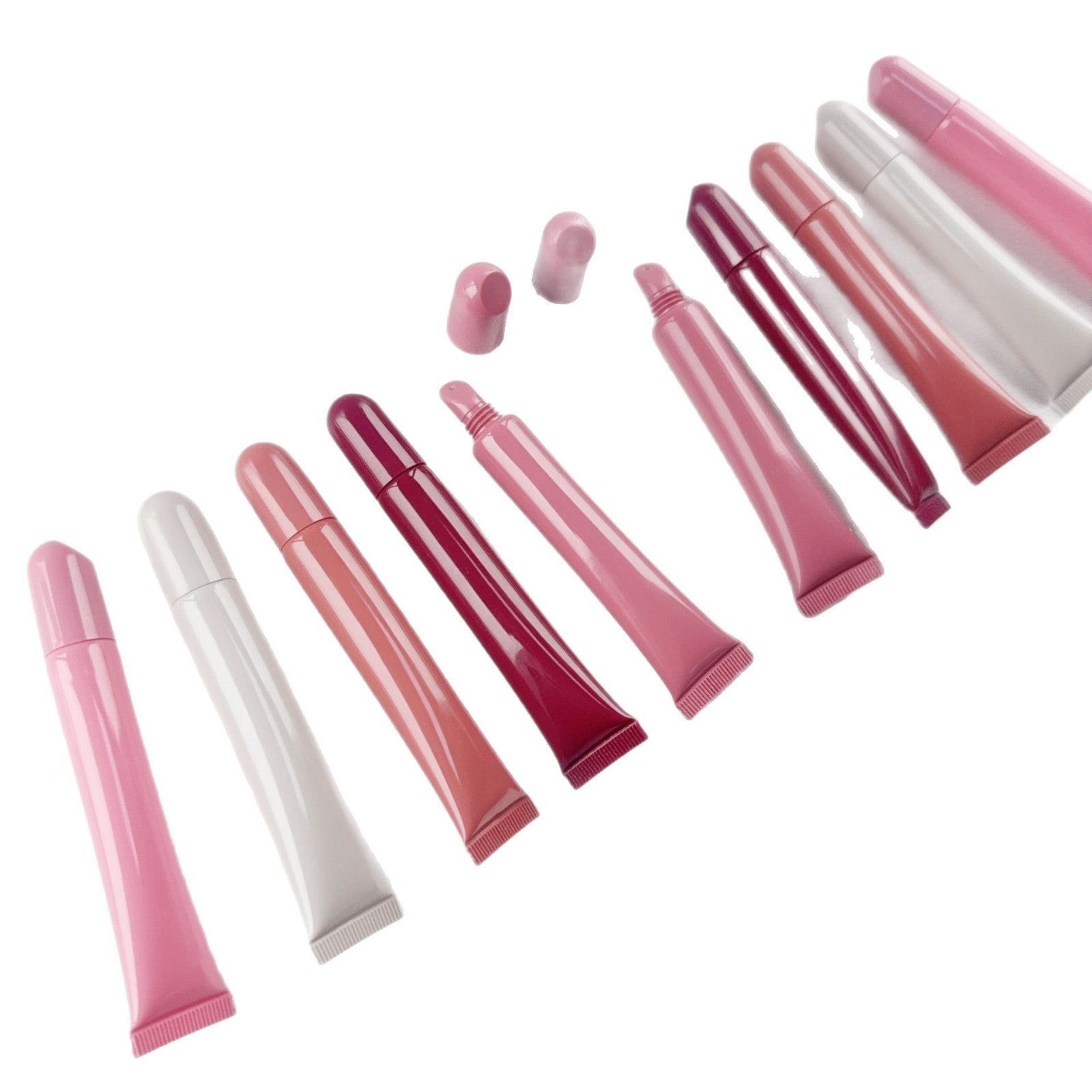 Slant Cap Lip Gloss Plastic Tube 10ml
