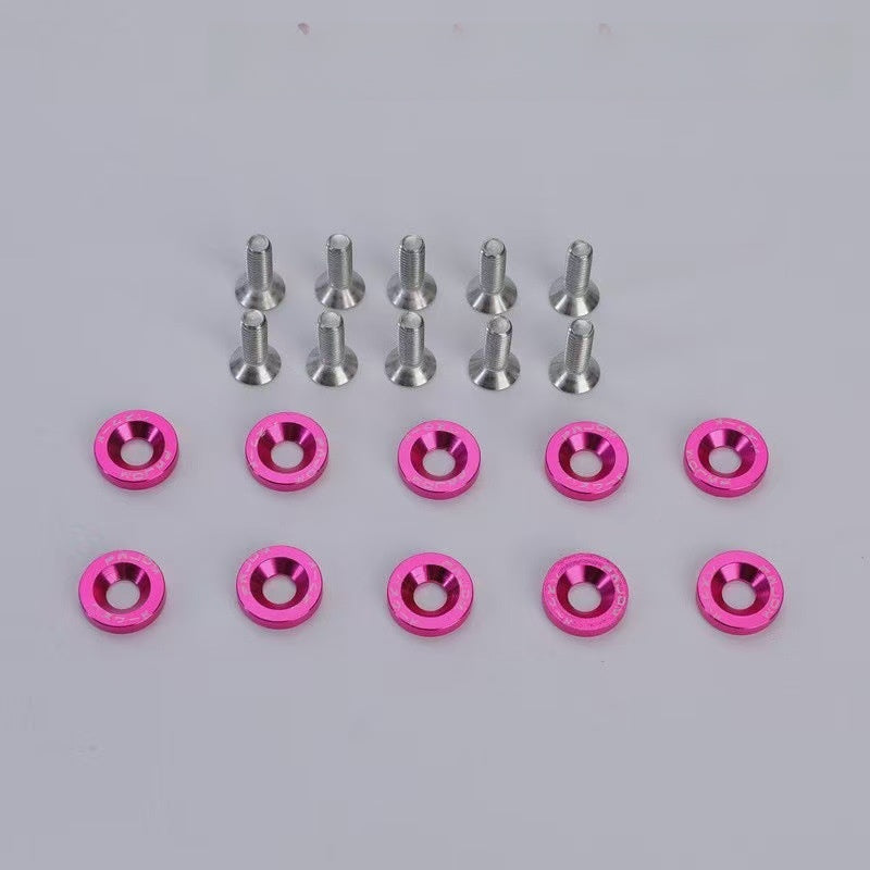 Battery Guard Gasket Jdm Car Surround Buckle Front and Rear Bumper Reinforcement Gasket License Plate Frame Screw Decorative Washer