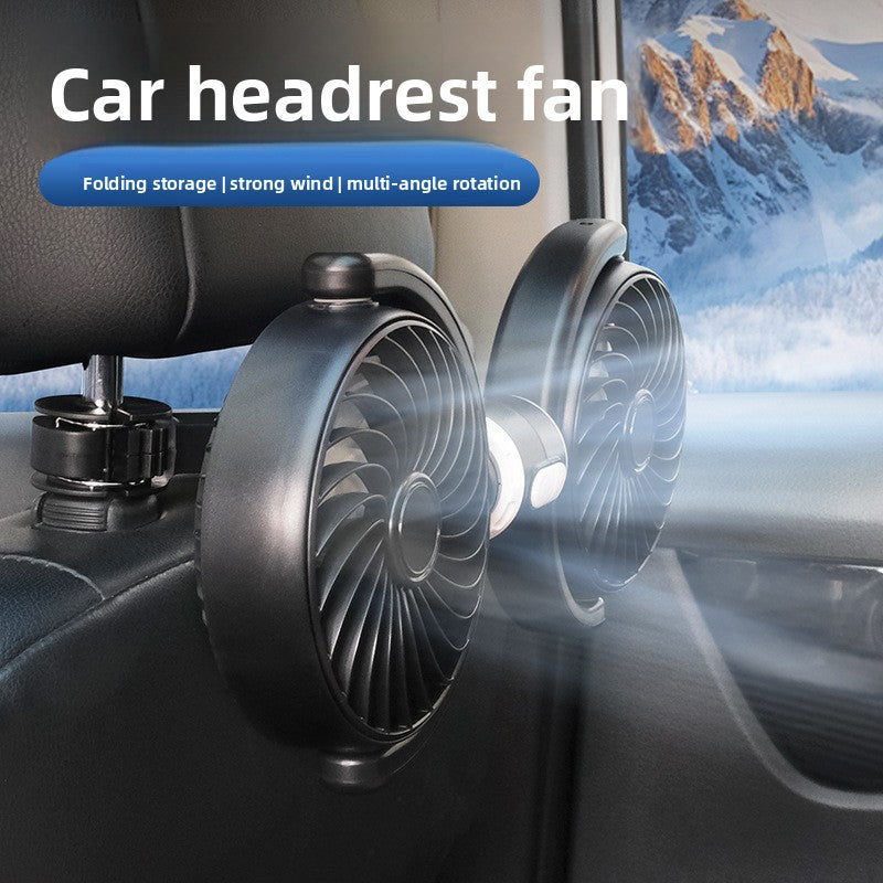 Dual Head USB Car Rear Seat Fan