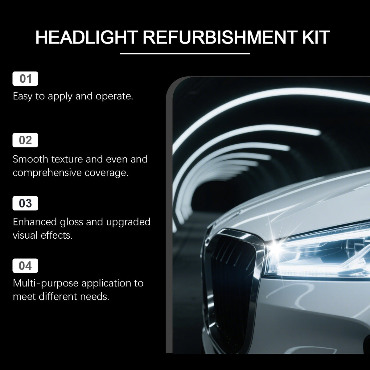 Car headlight care set