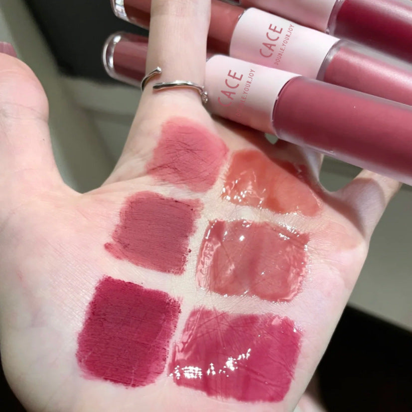 Fun Double-Ended Lip Glaze 6 Colors Matte Glaze Lip Gloss