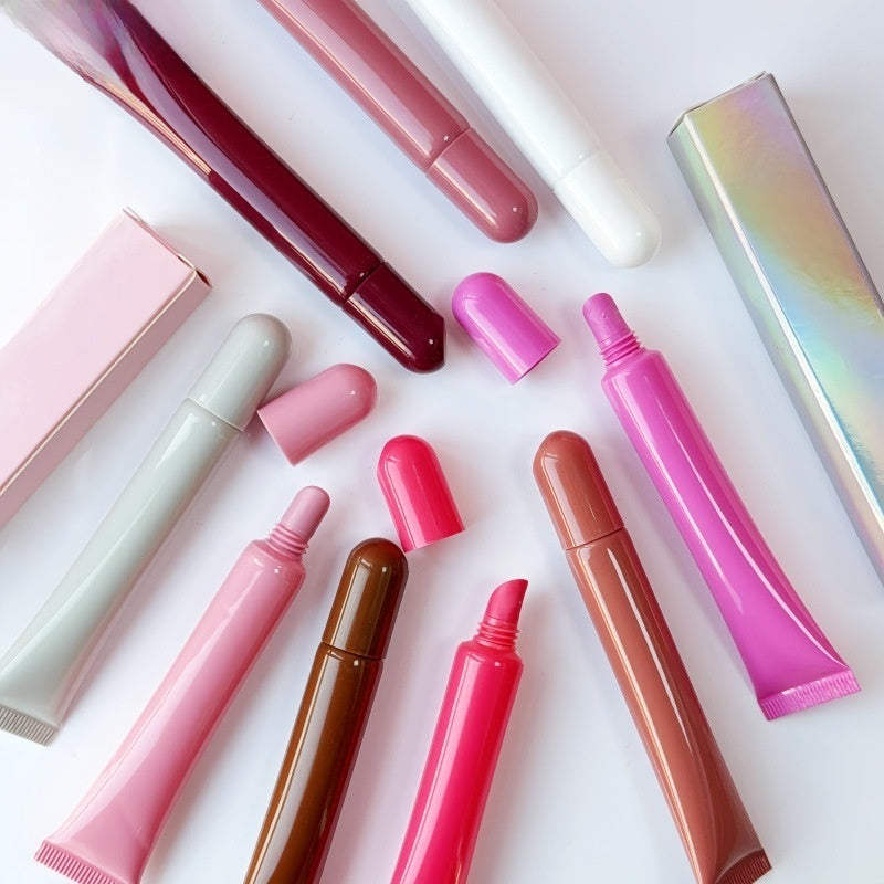Slant Cap Lip Gloss Plastic Tube 10ml